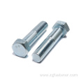 blue and white zinc hexagon flat head bolts